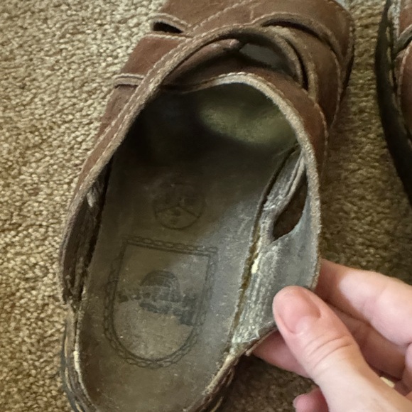 Doc Marten Dr marten vintage brown Leather strap Sandals y2k - Picture 3 of 4